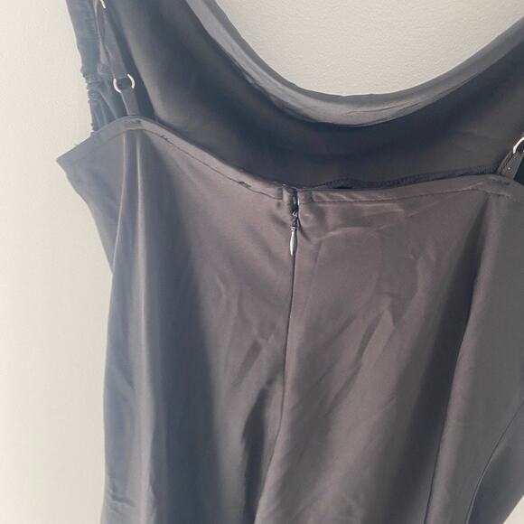 Forever 21 Black Slinky Silky Mini Dress Size Small - Picture 5 of 7